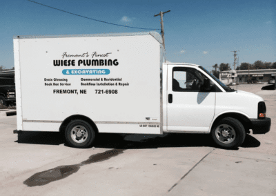 wiese plumbing & excavating truck
